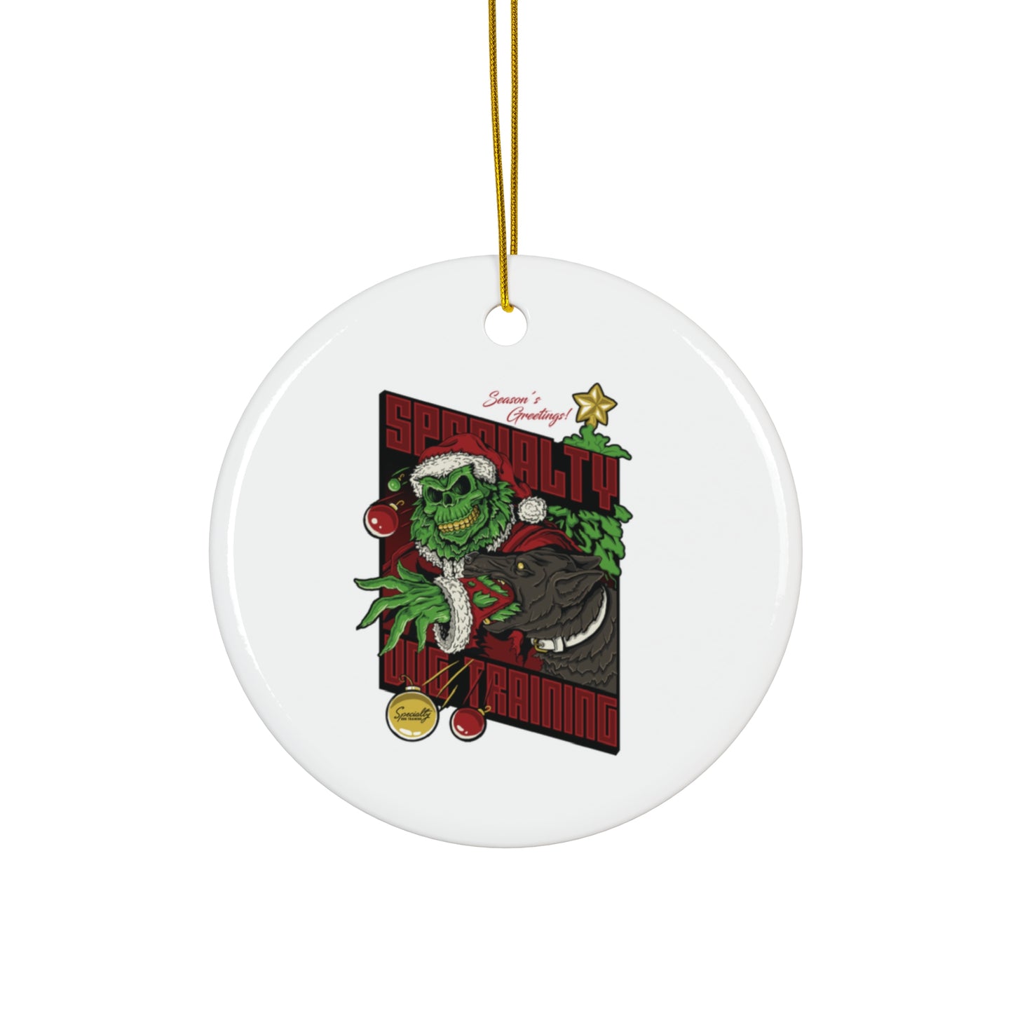 Holiday Grinch Decoy - Ceramic Ornament, 3 Shapes