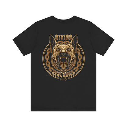 0 to 100 - Black - Unisex Jersey Short Sleeve Tee (Back Print)