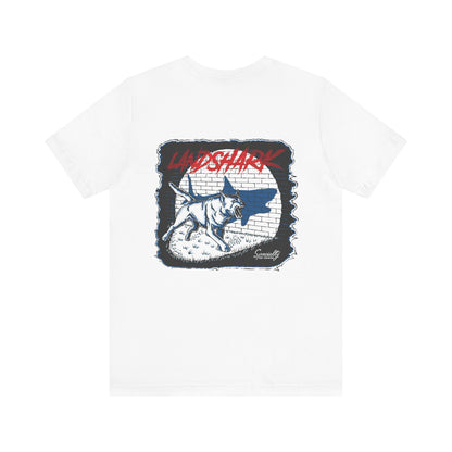 Landshark - White - Unisex Jersey Short Sleeve Tee (Back Print)